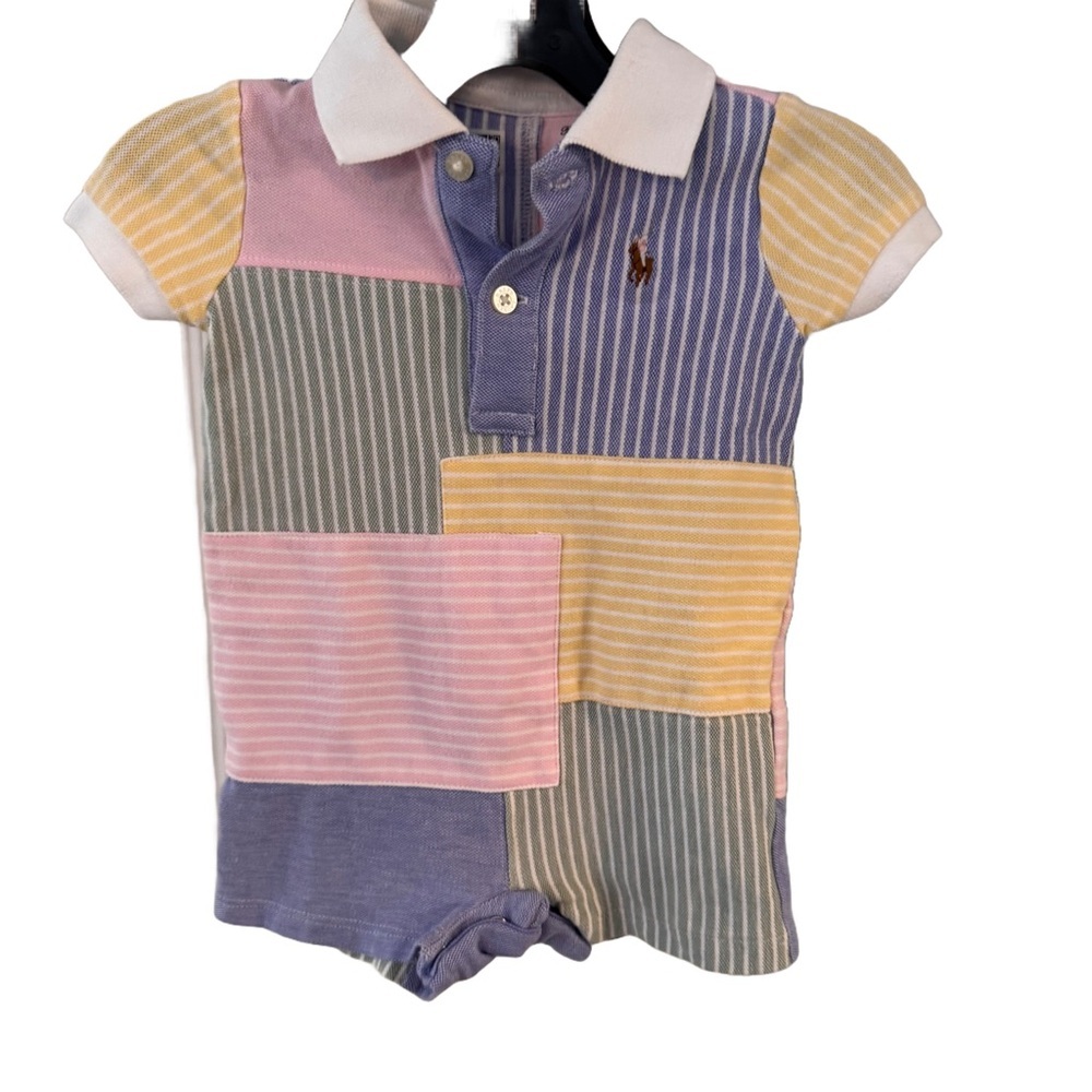 Ralph Lauren Multicolor Striped Kids One Piece